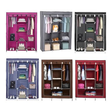 CLÓSET ROPERO ARMABLE PORTÁTIL 3 CUERPOS Y 8 DIVISIONES - COLOR ALEATORIO - 1UNIDAD