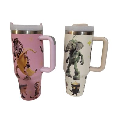 VASO TÉRMICO TOMATODO 40OZ CON ASA Y SORBETE - COLECCIÓN BRAINROT TRALALERO - 1200ML