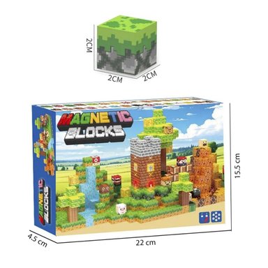 BLOQUES MAGNÉTICOS DE CONSTRUCCIÓN CON LUCES 137 PIEZAS - COMPATIBLE CON MINECRAFT Y MARIO B - 7