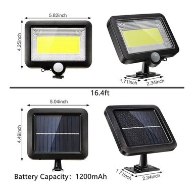 FOCO REFLECTOR SOLAR LED CON SENSOR DE MOVIMIENTO - RESISTENTE IP65 PARA FACHADA Y JARDÍN - 2