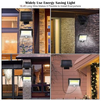 FOCO REFLECTOR SOLAR LED CON SENSOR DE MOVIMIENTO - RESISTENTE IP65 PARA FACHADA Y JARDÍN - 3