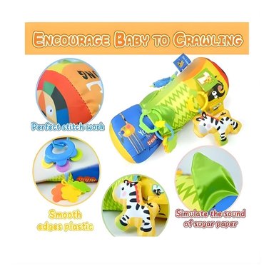 PACK RODILLO DE GATEO SENSORIAL + PEZ SONAJERO MOLAR PARA BEBÉS - 2