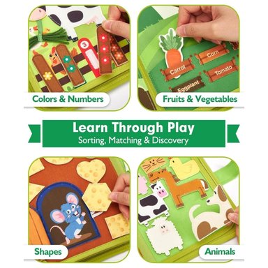 LIBRO DE ACTIVIDADES SENSORIALES GRANJA MONTESSORI CON TÍTERES DE DEDO - 3