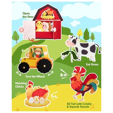 LIBRO DE ACTIVIDADES SENSORIALES GRANJA MONTESSORI CON TÍTERES DE DEDO - 4