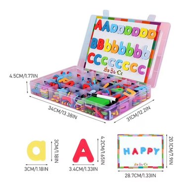 JUEGO DIDÁCTICO SET EDUCATIVO MAGNÉTICO 259 PIEZAS - LETRAS, NÚMEROS Y PIZARRA - 5