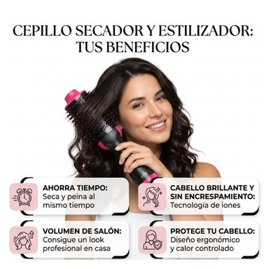 COMBO ESTILIZADO Y SKIN CARE: CEPILLO SECADOR ELÉCTRICO Y MASAJEADOR FRÍO + OBSEQUIO - 2
