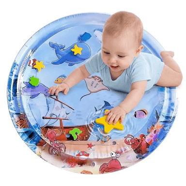 SET DE ESTIMULACIÓN BEBÉ: ALFOMBRA DE AGUA 65CM + SONAJERO MOLAR EN FORMA DE FLOR - 4