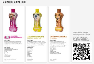 SHAMPOO PERRO Y GATO VETLINEX HIPOALERGENICO LAVANDA / LIMÓN HIPOALERGÉNICO AVENA + GLICERINA 300 ML - 3