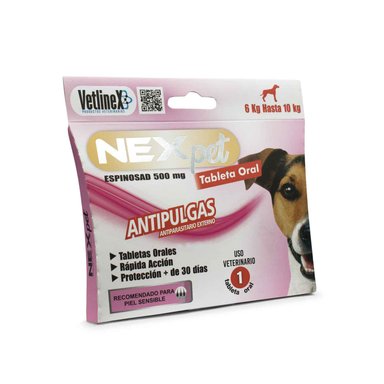 ANTIPULGAS PERRO NEX PET TABLETA 6 KG - 10 KG 1 NEXPET
