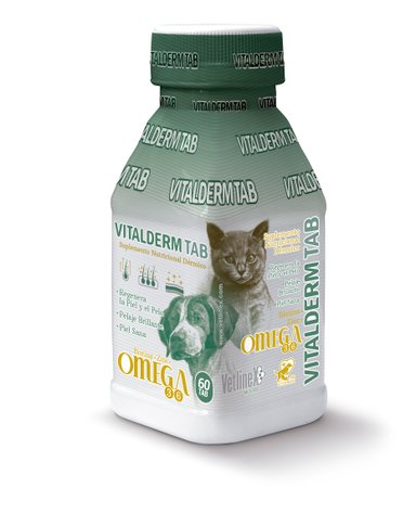 VITAMINAS PERROS Y GATOS VETLINEX 60 TABLETAS VITALDERM TAB FRASCO
