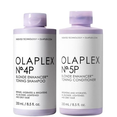 DÚO OLAPLEX BLONDE ENHANCER™ TONING N°4P SHAMPOO 250 ML Y N°5P CONDITIONER 250 ML - 1