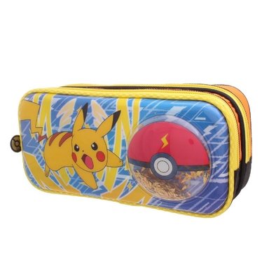 CARTUCHERA POKÉMON 163472 ESCOLAR SUAVE DOBLE 3D METALICO AMARILLO - 2