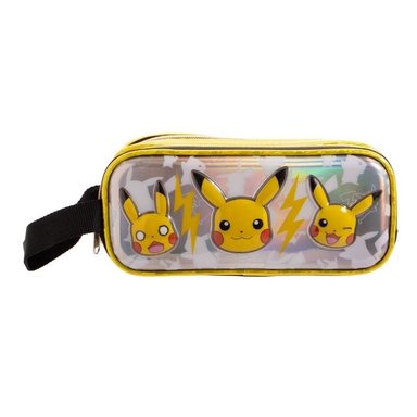 CARTUCHERA POKÉMON 173900 ESCOLAR SUAVE DOBLE 3D METALICO MULTICOLOR