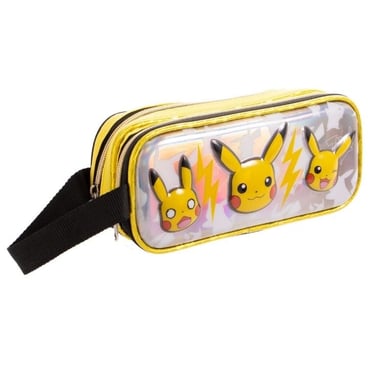 CARTUCHERA POKÉMON 173900 ESCOLAR SUAVE DOBLE 3D METALICO MULTICOLOR - 2