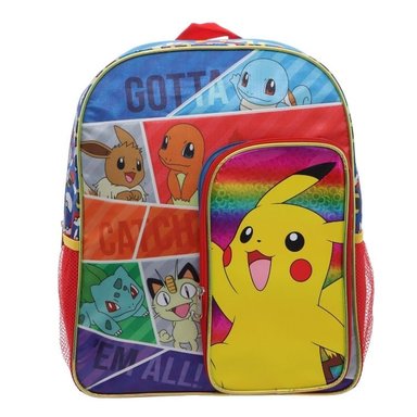MOCHILA POKÉMON 173743 ESCOLAR PIKACHU Y AMIGOS MULTICOLOR