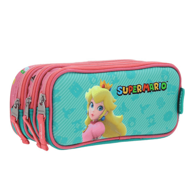 PACK ESCOLAR NINTENDO PRINCESA PEACH - MOCHILA CON RUEDAS + LONCHERA + LAPICERA - 3