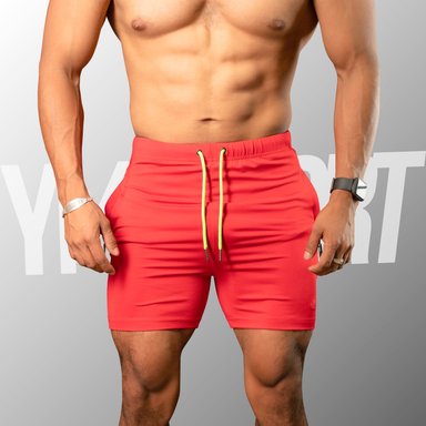 SHORT ENTRENAMIENTO HOMBRE YML SPORT 69062 ROJO GYM FITNESS - 2