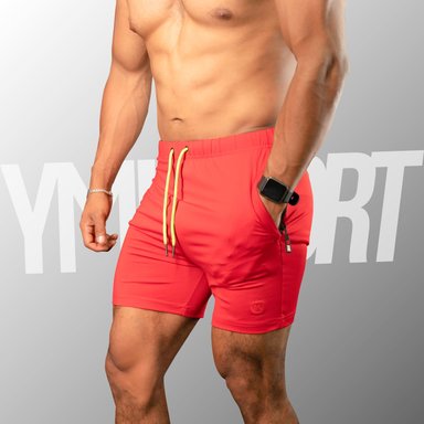 SHORT ENTRENAMIENTO HOMBRE YML SPORT 69062 ROJO GYM FITNESS - 3