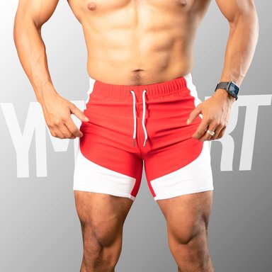 SHORT ENTRENAMIENTO HOMBRE YML SPORT 69118 ROJO GYM CULTURISMO - 2