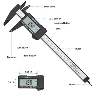 VERNIER DIGITAL CON 4 PILAS DE REGALO