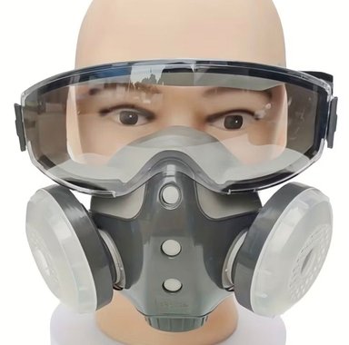 MASCARA RESPIRADOR TAPA BOCAS CON GAFAS INDUSTRIAL JBS9041