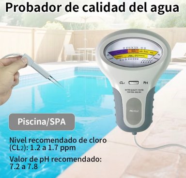 MEDIDOR DE PH Y CLORO PROBADOR CALIDAD AGUA PISCINA