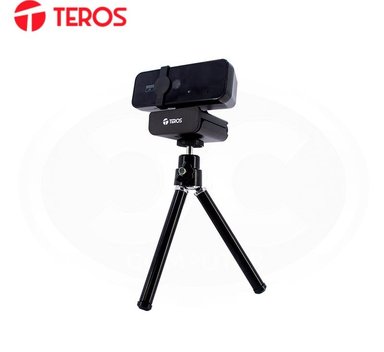 WEBCAM TEROS TE-9072 2K MICROFONO INCORPORADO + TRIPODE CONEXIÓN USB 2.0 - 1