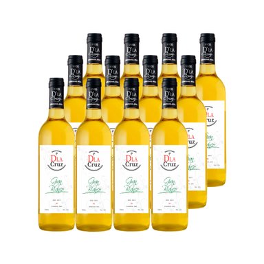 VINO BLANCO BORGOÑA BODEGA D'LA CRUZ BOTELLA VIDRIO 750 ML CAJA 12 SEMI SECO