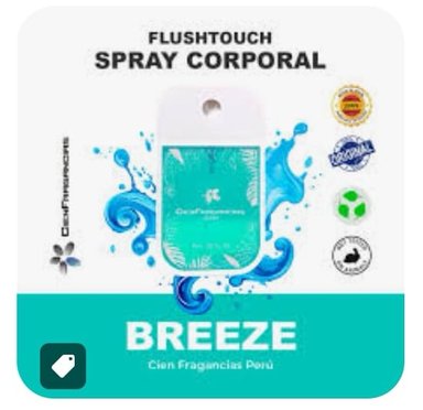 BODY MIST VEGANO FLUSH TOUCH CIENFRAGANCIAS CIEN ESENCIAS OCEAN BREZZE  FLORAL FRUTAL GOURMAND, HIDRATA  45ML 24H