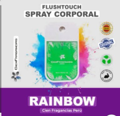 BODY MIST VEGANO FLUSHTOUCH  CIENFRAGANCIAS  CIEN ESENCIAS RAINBOW  45ML HIDRATA 24H