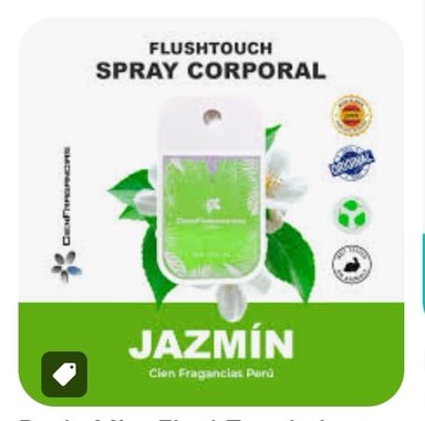 BODY MIST VEGANO CIENFRAGANCIAS CIEN ESENCIAS FLUSHTOUCH JAZMÍN 45ML – FLORAL CÍTRICO, HIDRATA  24H