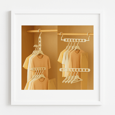 GANCHOS ORGANIZADORES ROPA PACK 2 UNIDADES ELEGANTES  PARA BLUSAS Y PANTALONES AHORRA ESPACIO COLOR BLANCO MARCA ORANGE