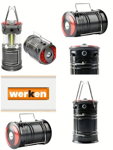 LINTERNA LED RECARGABLE USB+PILAS 5 MODOS DE LUZ FRIA Y ROJA 16X9X9 CM PORTÁTIL