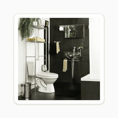 ORGANIZADOR MINIMALISTA DE BAÑO EN CROMADO MATE ARUBA MARCA ORANGE