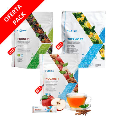 SUPLEMENTO FUXION PRUNEX THERMO T3 Y NOCARB T PACK 3 BOLSAS