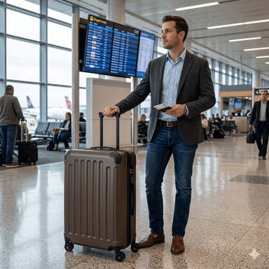MALETA DE VIAJE GRANDE 23KG MARRÓN - 2