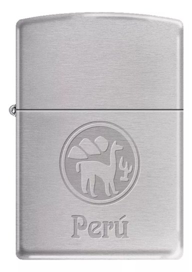 ENCENDEDOR ZIPPO BRUSHED PERÚ LLAMA