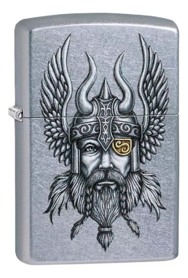 ENCENDEDOR ZIPPO VIKING WARRIOR DESIGN