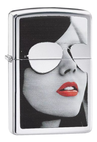 ENCENDEDOR ZIPPO STAMP NAUGHTY LIGHTER BS SUNGLASSES HIGH