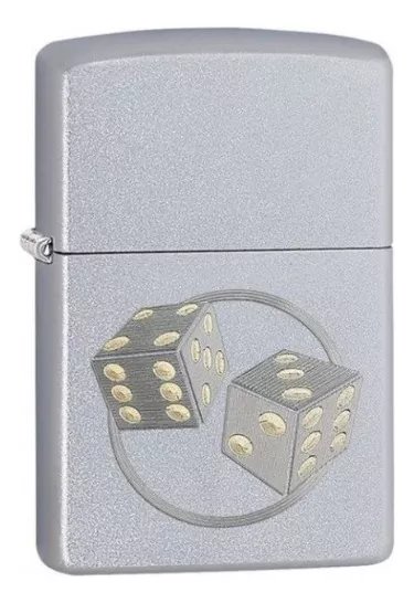 ENCENDEDOR ZIPPO SATIN CHROME DICE