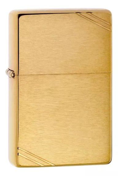 ENCENDEDOR ZIPPO BRUSHED BRASS VINTAGE WITH SLASHES