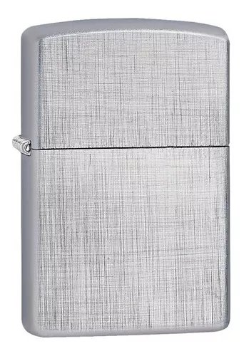 ENCENDEDOR ZIPPO CROMO CEPILLADO TIPO TEJIDO COD 28181