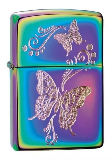 ENCENDEDOR ZIPPO SPECTRUM DISEÑO MARIPOSA