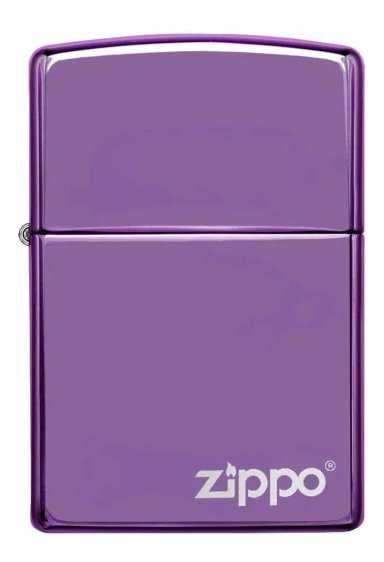 ENCENDEDOR ZIPPO ORIGINAL 24747ZL LOGOTIPO MORADO PULIDO LÍQUIDO