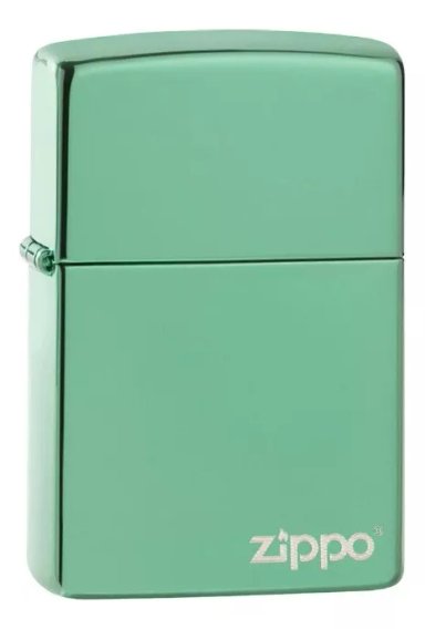 ENCENDEDOR ZIPPO CLASSIC HIGH POLISH GREEN LOGO