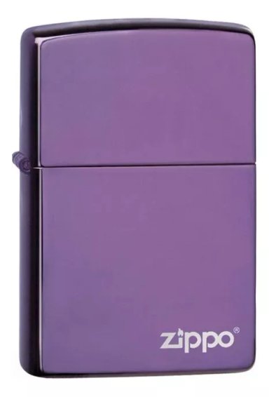 ENCENDEDOR ZIPPO CLASSIC HIGH POLISH PURPLE LOGO