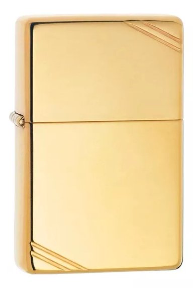 ENCENDEDOR ZIPPO HIGH POLISH BRASS VINTAGE WITH SLASHES