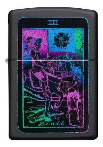 ENCENDEDOR ZIPPO BLACK LIGHT TAROT CARD DESIGN