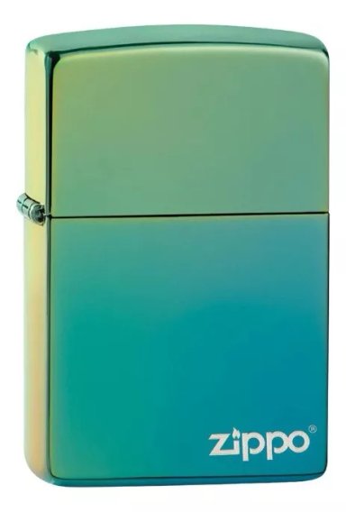 ENCENDEDOR ZIPPO CLASSIC HIGH POLISH TEAL LOGO