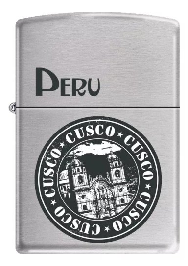 ENCENDEDOR ZIPPO FINISH CHROME PERÚ CUSCO CÍRCULO